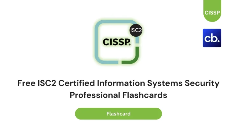 ISC2 CISSP Flashcards: Essential Knowledge for the CISSP