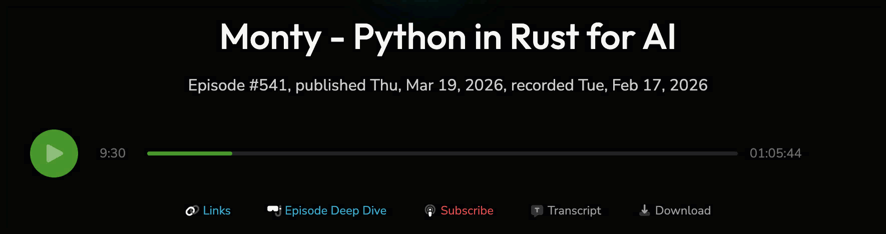 Introducing the new Talk Python web player new player